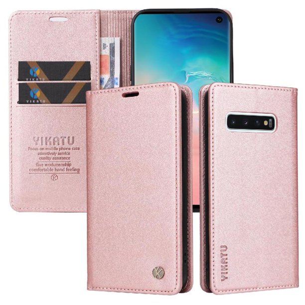 Funda para Samsung Galaxy S10 Estuche de Cuero PU Tipo Cartera con Ranuras para Tarjetas y Cierre Magnético
