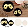 thumbnail image 4 of GZHJMY Tired Eyes Trivets Pot Holders Set of 2, Hot Pads, Table Mats,Placemats Set for Cooking and Baking, Cotton Braided Hot Pads, 7.09"+9.45", 4 of 7