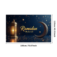thumbnail image 3 of LUUFILx Ramadan Mubarak Lantern Banner Eid Decoration Hanging Crescent Moon Stars Clouds Islamic Festival Indoor Outdoor Celebrations Party Backdrop, 3 of 9