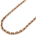thumbnail image 2 of 14K Rose Gold 1mm Cable Pendant Chain, FREE Microfiber Cloth, Diamond Cut Rolo Link Mens Womens Necklace, Giorgio Bergamo 18, 2 of 8