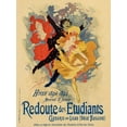 thumbnail image 2 of Cheret, Jules 19x24 White Modern Wood Framed Museum Art Print Titled - Redoute des Etudiantes, 2 of 4