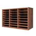 thumbnail image 2 of Literature Organizer, 24-Slot Wood Mail Sorter with Removable Shelves, Paper File Storage, 2 of 10
