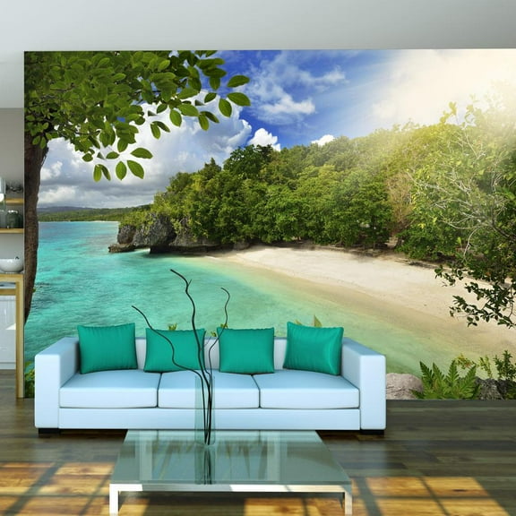 Tiptophomedecor Landscape Wallpaper Wall Mural - Sunny Beach