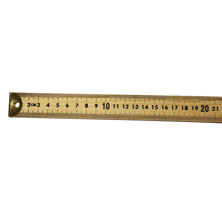 School Smart Hardwood Meterstick with Metal Ends
