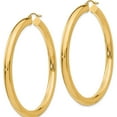 thumbnail image 3 of 14K Yellow Gold Polished 5mm Lightweight Hoop Earrings (60 X 5) Made In Peru tc194l, 3 of 6