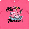 thumbnail image 4 of Inktastic I Look Totally Flamazing with Flamingo in Sunglasses Youth T-Shirt, 4 of 5