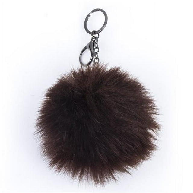 Luxe Faux Fur 676685047762 Boules Pompon - Marron Chocolat