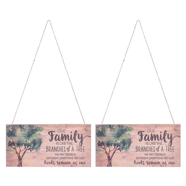 2 innovadoras placas colgantes de madera para puerta, ventana y pared, para decoración del hogar y la tienda.