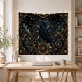 thumbnail image 5 of Black Raven Perched With Prominently Center Facing Slightly, Spooky Gothic for Gothic Decor Fans, Dark Art Decor, Halloween Gift, Tapestry Wall Hanging for Bedroom and Dorm, 5 of 7