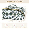 thumbnail image 4 of FORMRS Makeup Bag Travel Cosmetic Organizer for Women Fold Flat Zipper Pouch with Handle, Gold Geometric Pattern, 4 of 8