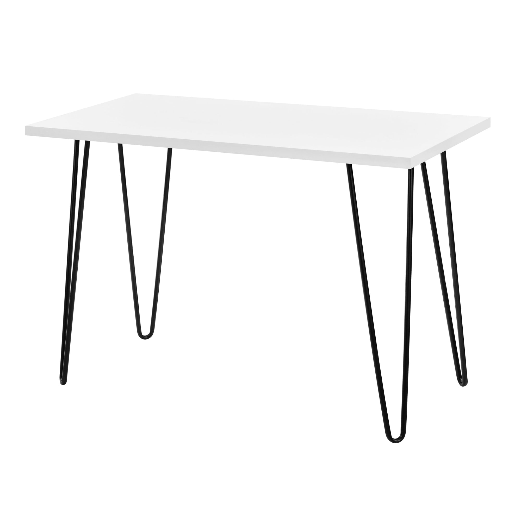Ameriwood Home Owen Retro Small Wood Computer Desk with Walnut Finish and Metal Hairpin Legs Walmart