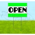 thumbnail image 1 of Open (18" x 24") Yard Sign, Includes Metal Step Stake, 1 of 6
