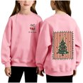 thumbnail image 2 of Cowsor Chandails en Molleton pour Filles Enfants Mignon Graphique Col Rond Chandail Tops Xmas Manches Longues Chemises de Vacances, 2 of 7