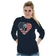 thumbnail image 3 of Betty Boop Heart Patriotic Vintage Women's Long Sleeve T Shirt Brisco Brands S, 3 of 6