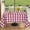 Burgundy Red Check, variant on 60" Round Tablecloth Waterproof Outdoor Tablecloth with Umbrella Hole Zipper for Spring Summer Patio Picnic Tables, Burgundy Red Check, 60" Round