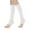 White, variant on Gustave 4 Pairs Women Knee High Leg Warmers Girls Knit Long Footless Socks Pleated Ruffle Thermal Boot Socks for Yoga Dance
