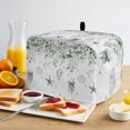 thumbnail image 2 of Sage Green Eucalyptus Coastal Toaster Cover 2 Slice, Beach Conch Jellyfish Dustproof Bakeware Oven Protector with Top Hook, Waterproof Small Kitchen Appliance Toasters Dust Cover, 12"x7.5"x8", 2 of 9