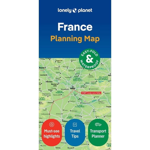 Map Lonely Planet France Planning Map, (Paperback)