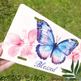 thumbnail image 5 of 1 Pcs 2D Flat License Plate Covers & Frames, Blessed Butterfly For Decorative Front, Waterproof For Decoration Aluminum License Plate Covers & Frames Cover For Men Women, 12" X 6", 5 of 6