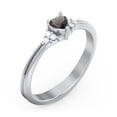 thumbnail image 3 of Bague en Forme de Cœur avec Accents d'Épaule - Quartz Fumé (Juin), 3 of 4