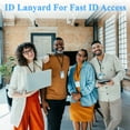 thumbnail image 6 of cyrico 50pcs Lanyards for ID Badges and 50 Name Tags Badge ID Card Holders, Flat Neck Name Tag with Clip Cruise Essentials Waterproof Plastic Clear Badges for School Office Supplies (Black), 6 of 7