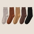 thumbnail image 2 of Kaondbfi Socks for Women 10PCS Fashion Cotton Socks Autumn and Winter Sweat Absorbent Breathable Warm Ladies Solid Color Pile Socks Short Socks, 2 of 9