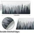 thumbnail image 3 of Misty Forest Desk Pad Protector - Large Gray Grey Blue Tree Gaming Mouse Pad 35.4×15.7 inch, Nature Mountain Woodland Desk Writing Pad with Non-Slip Rubber Base for Home Office Work Accessories, 3 of 7
