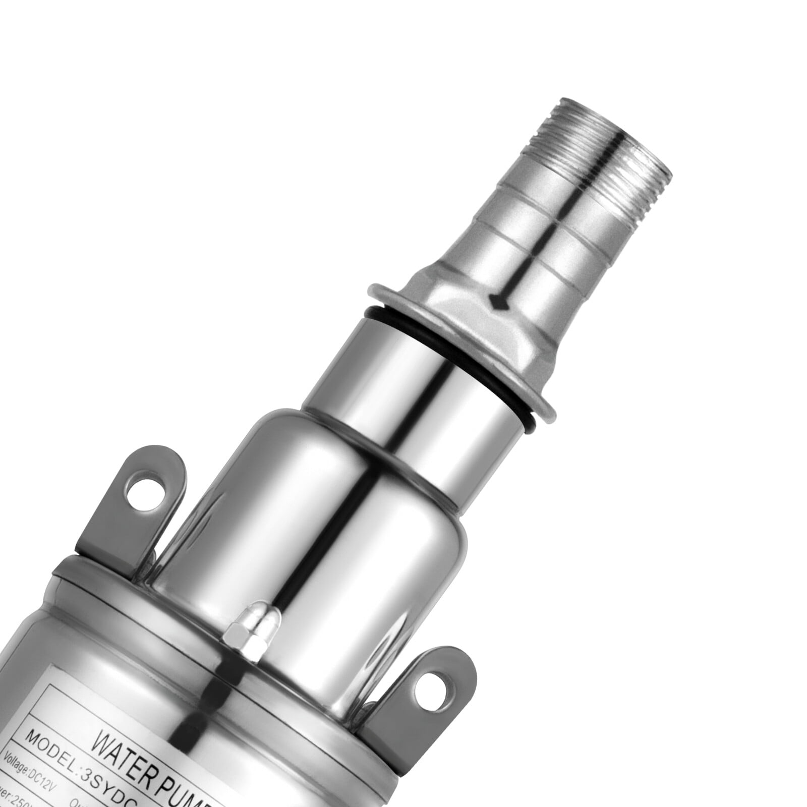 12V Deep Well Pump 3500 RPM Stainless Steel Screw Submersible Pump Portable Transfer Water Pump for Irrigation Agricultural Garden, Max Delivery 98ft Lift
