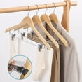 thumbnail image 4 of Cintres en Bois Naturel Solides et Durables pour Organisation de Garde-Robe, 4 of 6
