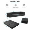 thumbnail image 4 of BALUS Modular Sleeper Sofa Bed - Velvet Foldable Sectional Couch, No Assembly, Pet-Friendly & Space-Saving Design, Dark Grey, 4 of 8