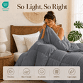 thumbnail image 3 of Unikome Goose Feather Fiber Lightweight Comforter, Duvet Insert with RDS Natural Fill, OEKO-TEX Certified, Box Stitch, 4 Corner Loops, Twin 68 x 88 in, Dark Gray, 3 of 4