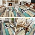 thumbnail image 5 of Farmhouse Animals Area Rug 5x7 FT, Non Slip Bedroom Throw Carpet, Vintage Wood Country Cow Pig Chicken Washable Soft Floor Carpet Non-Shedding Rug for Dining Room Bedside Classroom Desk, 5 of 9