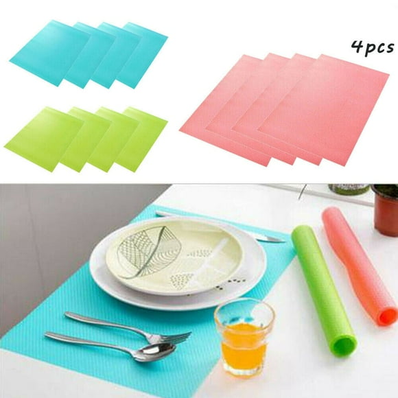 4PCS Multifunction Waterproof Refrigerator Antibacterial Antifouling Cabinet Pad Anti-oil Anti-frost Fridge Liner Mat