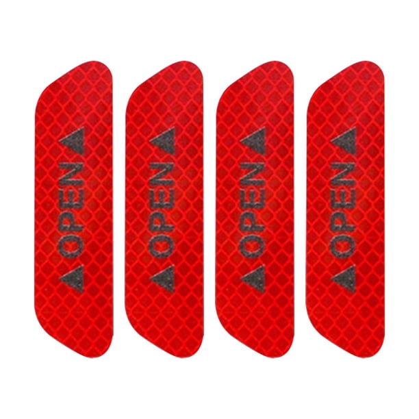 Fiudx Pegatinas Reflectantes para Puertas de Coche, Mayor Seguridad, Fáciles de Instalar, Aptas para Coches, Motos y Remolques, Mejoran La Visibilidad, Impermeables y Resistentes a Arañazos, Juego de