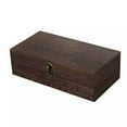 thumbnail image 2 of Beisidaer Rectangular Wooden Storage Box Retro Wooden Box Clamshell Wooden Gift Box, 2 of 8