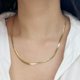 thumbnail image 4 of Minimalist Unisex Snake Chain Necklace Choker Stainless Steel Herringbone Gold Color Fashion Jewelry Gift For Her Women and Men, 4 of 5