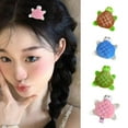 thumbnail image 2 of Yokua Cartoon Turtles Hair Clip Women Girl Hairpin Lovely Plush Barrettes Hair Claw, 2 of 20