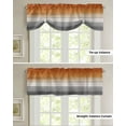 thumbnail image 4 of Tie Up Valance Curtain for Kitchen,Farm Retro Grey Wood Board Rod Pocket Short Curtains Adjustable Tie-Up Shade Valances,Fall Orange Wooden Window Treatment for Bathroom Living Room Bedroom, 4 of 8