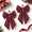 Red Green-Christmas Tartan Plaid, variant on Beige Brown Christmas Gingham Wreath Bows, Set of 2, 19.6 x 11.8 Inches