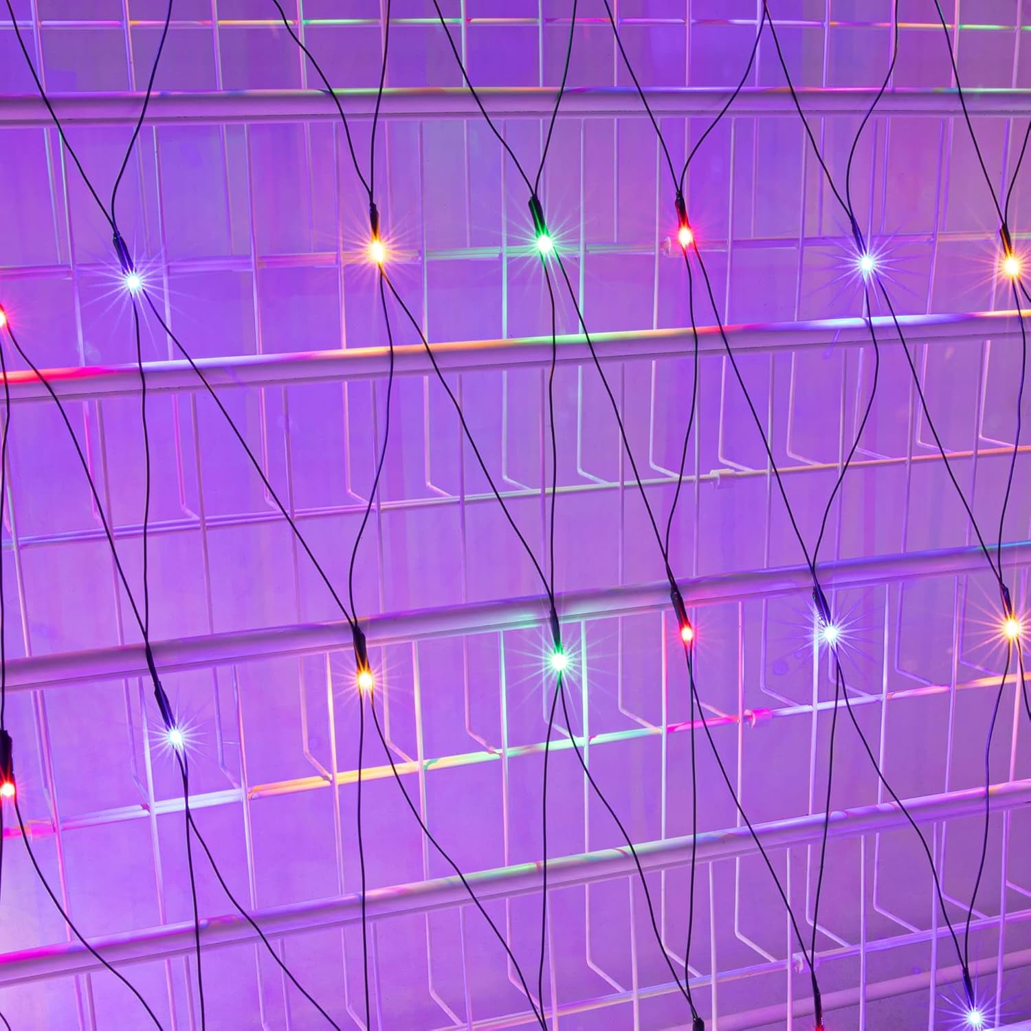 Bibana 9.8ft x 6.6ft 200 LED Christmas Net Lights, Mesh String Lights with 8 Modes for Indoor Outdoor Holiday & Party Decor (Multicolor)