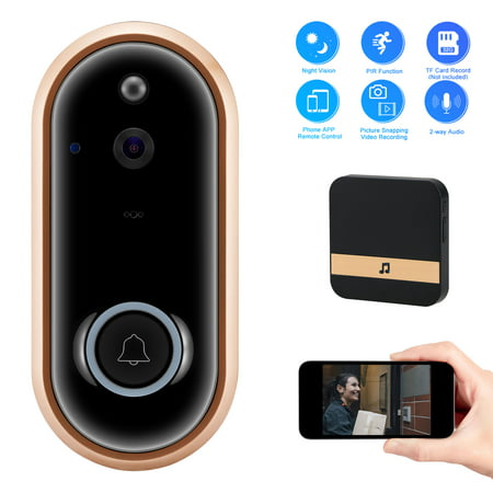 EEEKit Wireless Video Doorbell Camera, WiFi 1080P Doorbell Home Security Camera with Indoor Chime, Cloud Service, Night Vision, 2-Way Talk, Motion Detection for iOS Android