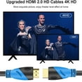 thumbnail image 5 of 4K HDMI Cable 100FT, High Speed HDMI Cables (HDMI 2.0,18Gbps), Gold Plated Connectors, Video 4K, FullHD1080p 3DArc Compatible With UHD TV Monitor Laptop Xbox PS4/PS5 ect, 5 of 8