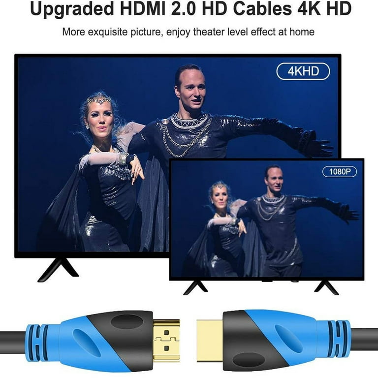 CABLE HDMI 2.0 DE COBRE DE 1.80 METROS ULTRA HD 4K 60HZ FERRITA