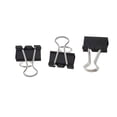 thumbnail image 5 of 12 Pcs Stationery Papers File Organizer Metal Black Binder Clips 15mm Width, 5 of 5