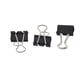 thumbnail image 5 of 12 Pcs Stationery Papers File Organizer Metal Black Binder Clips 15mm Width, 5 of 5