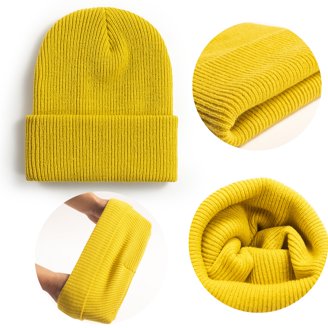 I&W Hatgear Classic Cuffless Beanie, Solid White Winter Knit  display picture 1