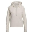 thumbnail image 2 of adidas Women's Standard Searsucker Quarter Zip Hoodie, Wonder Taupe, X-Small, 2 of 9