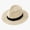 Beige, variant on Men's Wide Brim Straw Fedora Hat Breathable Summer Cowboy Hat for Outdoor Beach Travel Fishing and Gardening