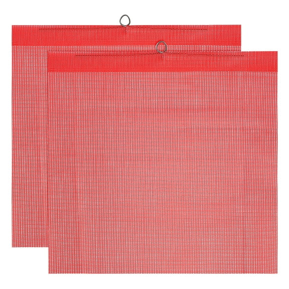 Uxcell Safety Flags for Trailer, 18x18" Warning Safety Flag with Wire Loop High Visibility Red 2 Pack