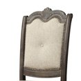 thumbnail image 2 of Benjara Button Tufted Fabric Seat Traditional Side Chair, Set of 2, Gray, 2 of 5